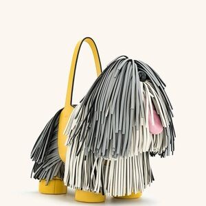 JW PEI Yellow and Gray Dog-Shaped Bag